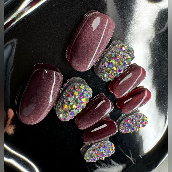 052 handmade press on nails size S - Picture 5 of 6